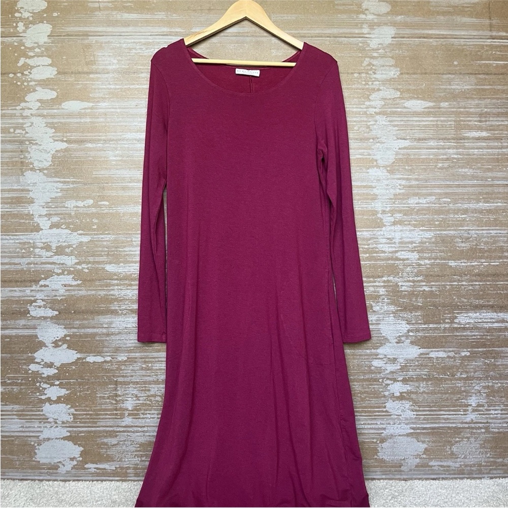Bryn Walker Phillipa Long Sleeve Maxi Dress Laggen Look Minimalist Womens S